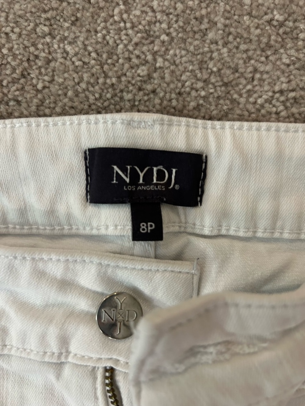 NYDJ White Cropped Ankle Pants - Picture 4 of 6